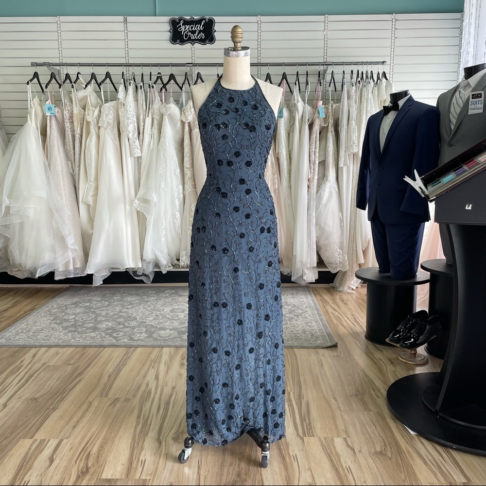 Grey Beaded Dress